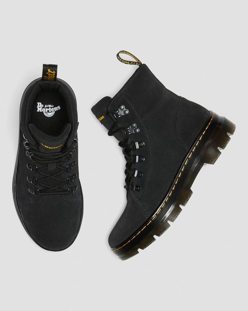 Black Women's Dr Martens Combs Women Suede Ankle Boots | CA 54AHK